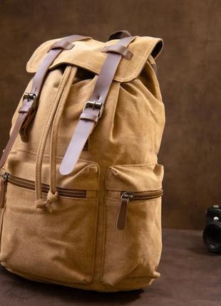 Рюкзак туристический унисекс текстильный коричневый