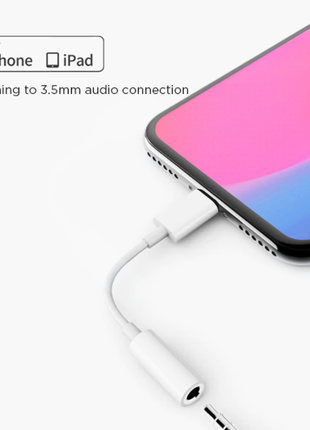 Адаптер для навушників для IOS для IPhone 13 12 11X8 7 Plus Aux
