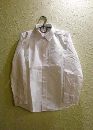 Рубашка белая для мальчика 8-9лет