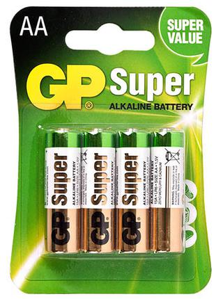 Батарейка GP SUPER ALKALINE 1.5V 15A-U4 щелочная, LR6, АА (489...
