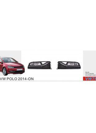 Фары доп.модель VW Polo 5 2014-17/VW-764/H8-12V35W/эл.проводка...