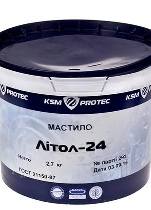 Литол-24 смазка "KSM Protec" ведро 2,7 кг (KSM-L2427)