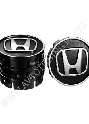 Заглушка колесного диска Honda 60x55 черный ABS пластик (4шт.)...