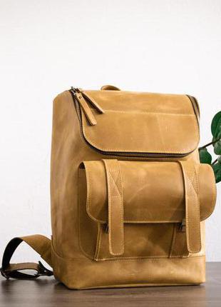 Кожаный мужской рюкзак, Мужской рюкзак для ноутбука