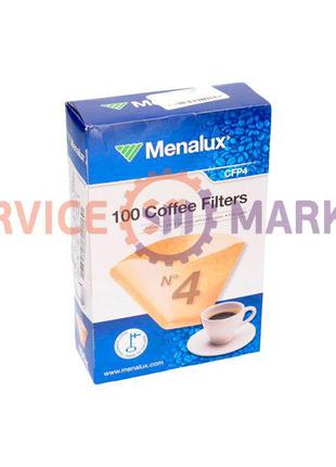 Фільтр паперовий No4 (100 шт.) CFP4 Menalux для крапельної кав...