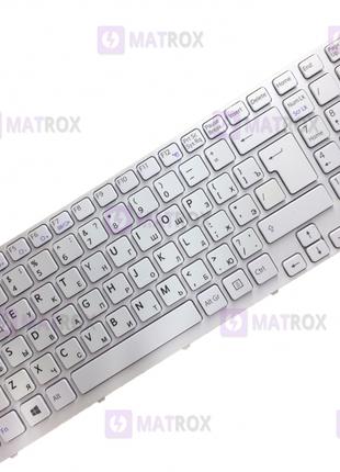 Клавиатура для ноутбука Sony SVE15 series, rus, white, белая рамк