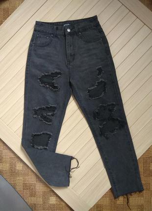 Рваные джинсы мом бойфренды nasty gal 🍒 размер xs-s/38-40рр