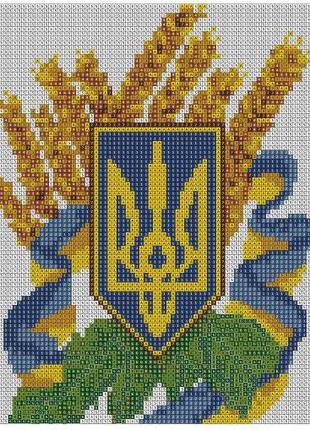 Алмазная вышивка " Герб Украины " символ государства Трезубец ...
