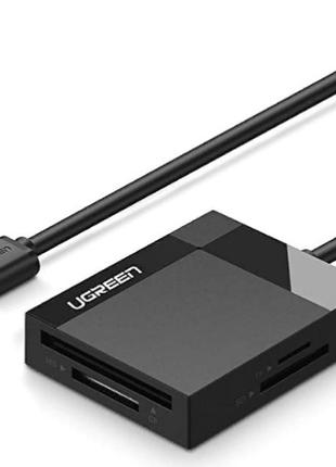 Кард-ридер Ugreen USB 3.0 4 в 1 SD / TF / CF / MS 0.5M Black (...