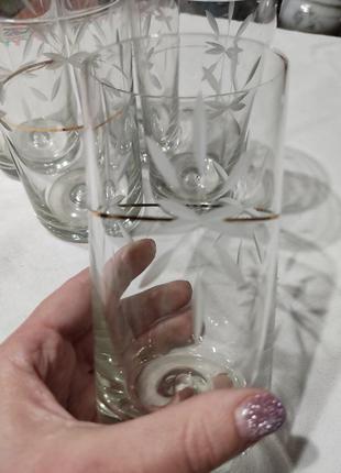Большие стаканы стекло с гравировкой