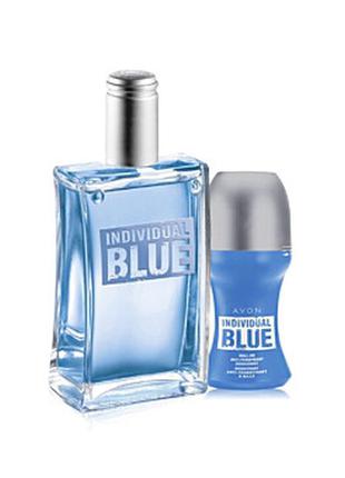 Чоловічий набір individual blue (туалетна вода 100мл+кульковий...