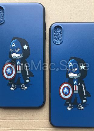 Чехол Captain America для iPhone X