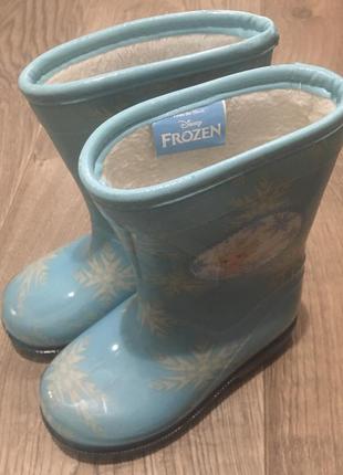 Frozen утеплённые резиновые сапоги для девочки