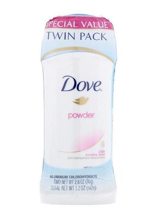 Dove invisible solid deodorant антіприсперант 1+1 74 грамм кожний