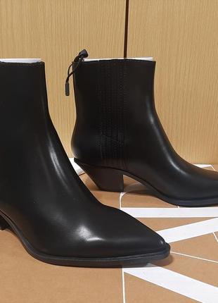 Zara ботильйони челсі ботики чорний чорний в ковбойському стилі