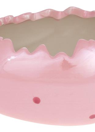 Кашпо для декоративных композиций 13см, цвет - розовый перламу...