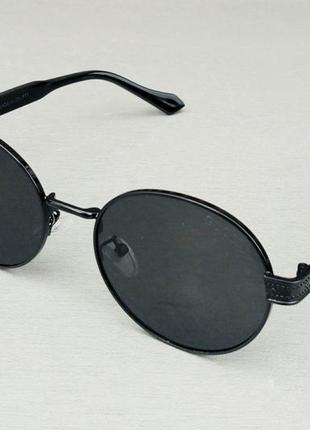 Gucci очки унисекс солнцезащитные овальные черные в черном мет...