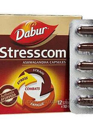 Стресском Дабур Stresscom, 120 caps, Dabur. антистресс, энерги...