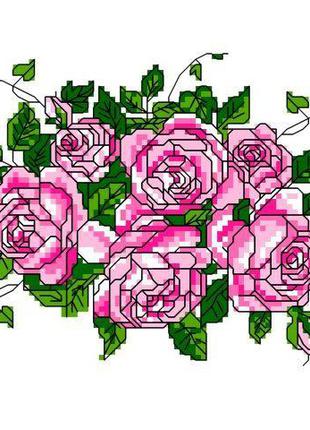 Набор для вышивания нитками крестом "Букет роз" цветы букет ни...