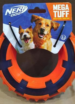 Игрушка для собак кольцо с шипами nerf dog vp6682e tpr, 15 см