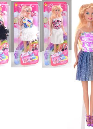 Кукла в платье с пайетками 29 см, 4вида DEFA 8434-BF