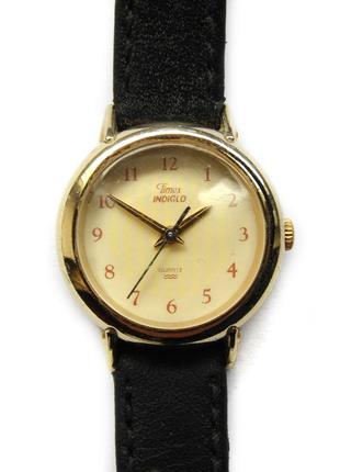 Timex винтажные часы из сша кожаный ремешок wr