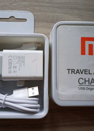 Зарядное устройство и кабель Xiaomi Mi charger 2 in 1 micro USB
