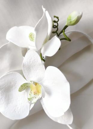 Обруч орхідея, ободок орхідея, обруч з квітами, квіти із фоаміран