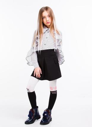 Трикотажная школьная юбка для девочки sofia shelest
