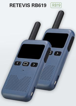 Рация воки-токи до 5 км walkie-talkie Retevis RB619 - 2 рации