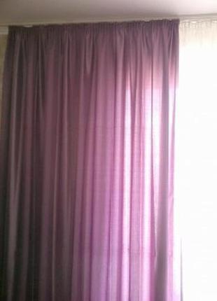 Тюль, занавеска из вуали цвет фиолетовый