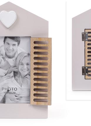 Рамка для фото деревянная настольная Окно 21см, размер - 10*15см