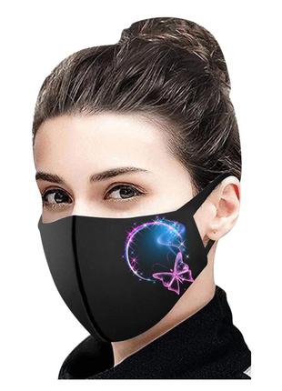 Тканевая маска для лица с красивым принтом, моющиеся, многораз...