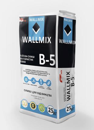 Клейова суміш для шпаклювання пористих блоків Wallmix B-5