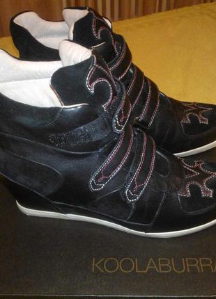 Кожаные фирменные ботинки сникерсы koolaburra америка практичные
