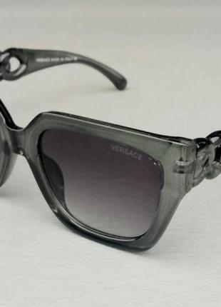 Versace модные женские солнцезащитные очки серые с градиентом