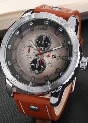 Часы мужские Curren Denver light brown-silver