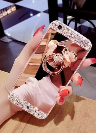 Чехол-накладка TPU Luxury Bear rose gold для Xiaomi Redmi Note 4