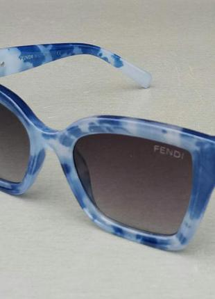 Fendi модные женские солнцезащитные очки сине белый мрамор с г...