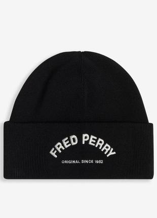 Fred perry arch branded beanie шапка оригніал унісекс чорна