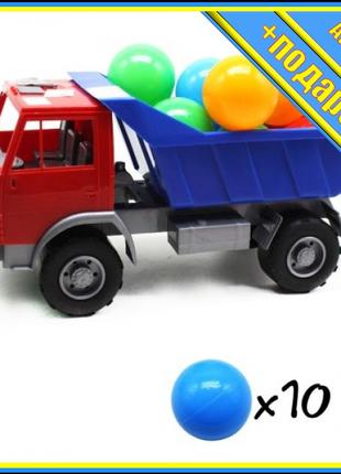 * Машинка пластиковая "Самосвал" с шариками (синий кузов) TS-1...