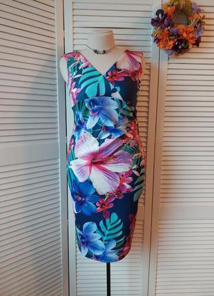 Нарядное платье сарафан миди цветочным принтом dorothy perkins