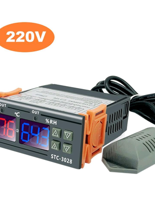 STC-3028 Цифровой регулятор температуры и влажности с датчиком
