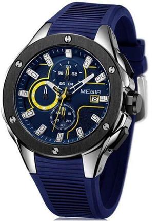 Мужские наручные часы Megir 2053 Racer Blue