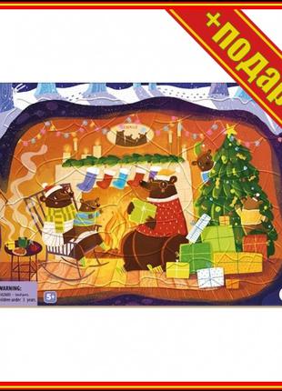 ` Детские пазлы с рамкой "Рождественская сказка медвежат" DoDo...