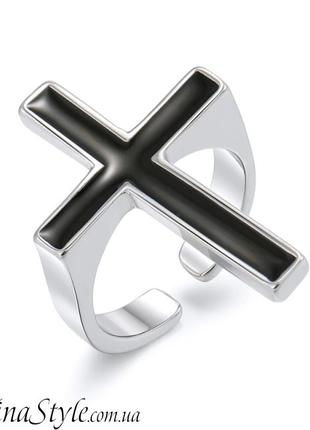 Кольцо крестик крест унисекс крест