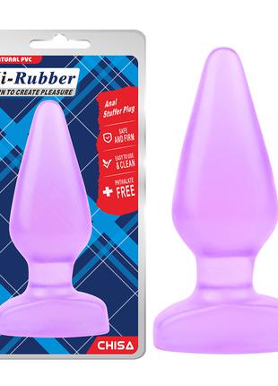 Анальная пробка большая Hi-Rubber Purple Chisa