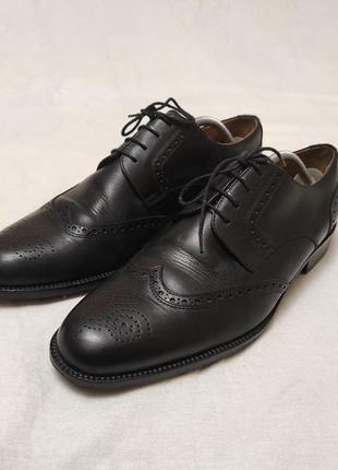 Кожаные туфли-броги  итальянского бренда pitti shoes, р. 44