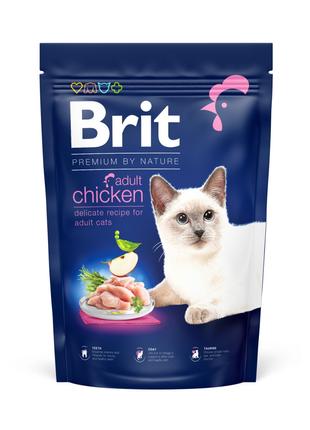 Сухой корм для кошек Brit Premium by Nature с курицей 1,5кг