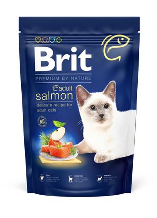 Сухой корм для кошек Brit Premium by Nature с лососем 1,5кг